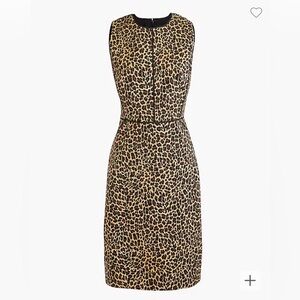 J. Crew Sheath dress in leopard bi-stretch cotton